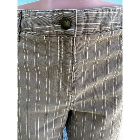 Tommy Hilfiger Tan Striped Flare Pants Size 12 34" Waist - Picture 2 of 8